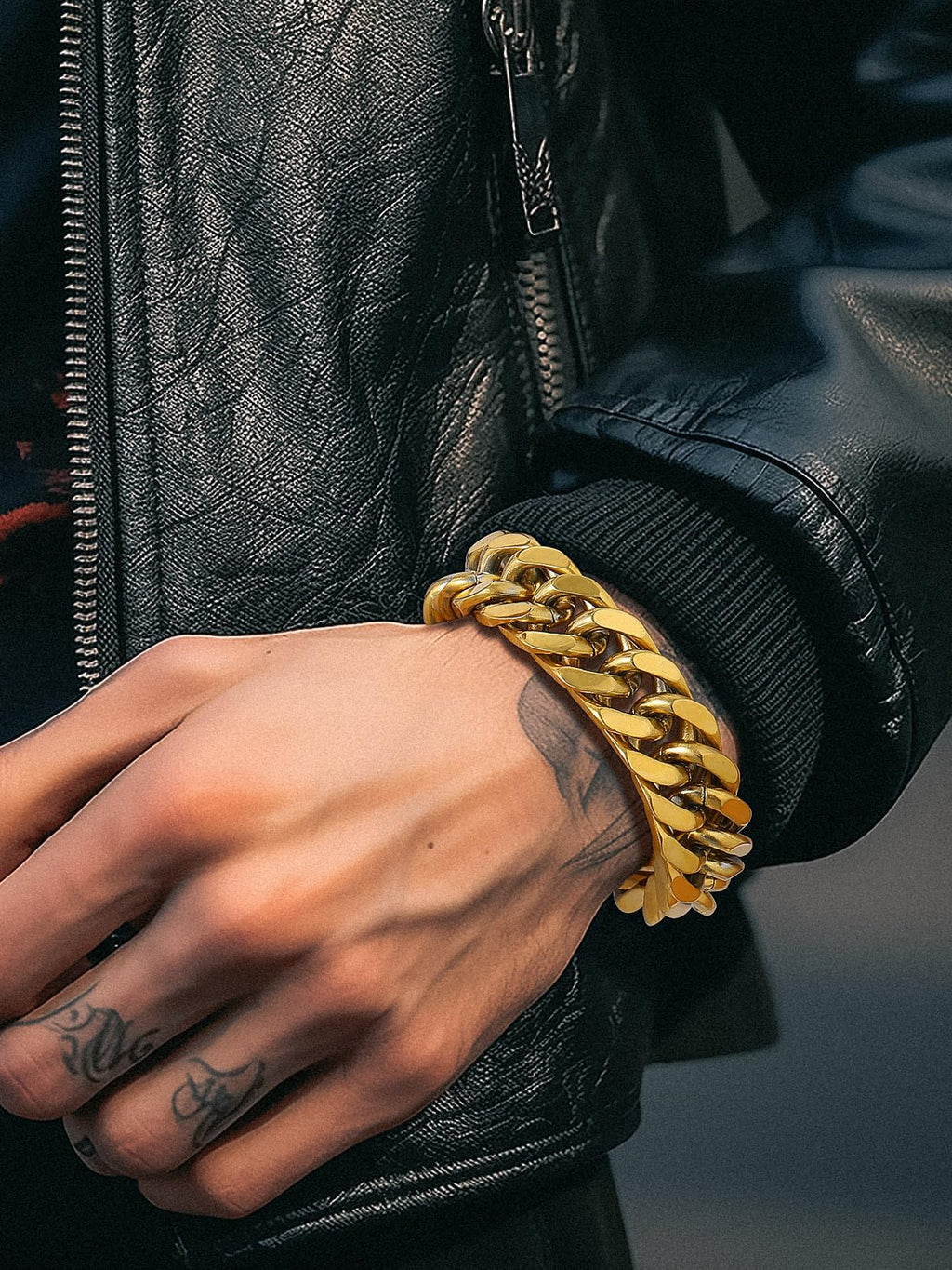 Men Stainless Steel 17Mm Cuban Chain Bracelets Hip Pop Chunky Franco Gold Plated Chain Bracelet 7.5 Inch Chains Jewelry Birthday Graduation Father'S Day Gifts