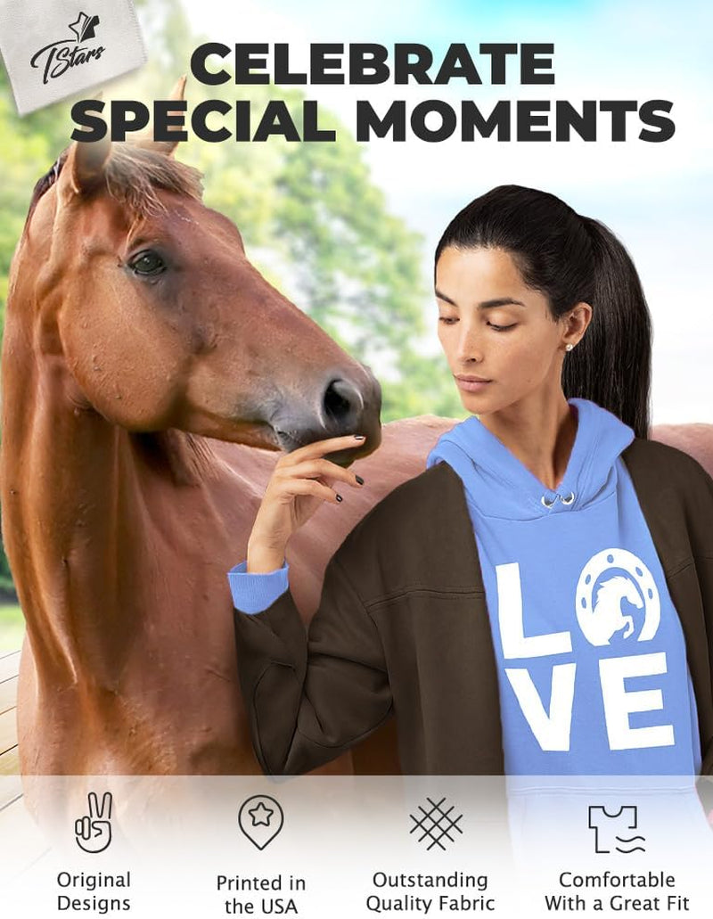 Horse Riding Hoodie for Women and Teen Girls - Equestrian Gift Idea for Riders, Barn Lovers & Horseback Fans